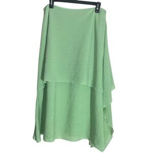 NWOT COS cotton light green double layered skirt sz 10